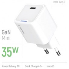 Зарядний пристрій ColorWay GaN Mini 35 W PD Port PPS USB-C white (CW-CHS056PD-WT) - Фото