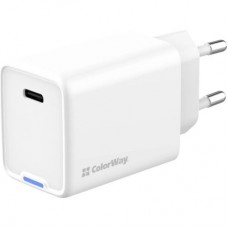 Зарядний пристрій ColorWay GaN Mini 45 W PD Port PPS USB-C white (CW-CHS057PD-WT) - Фото