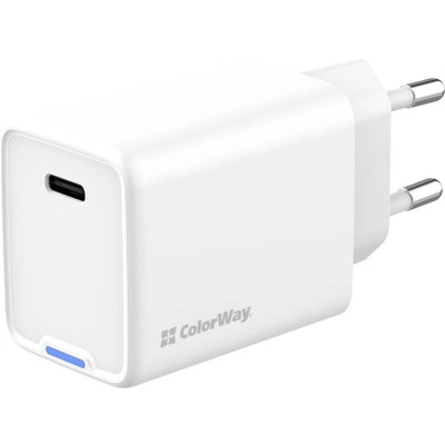 Зарядний пристрій ColorWay GaN Mini 45 W PD Port PPS USB-C white (CW-CHS057PD-WT)
