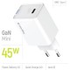 Зарядний пристрій ColorWay GaN Mini 45 W PD Port PPS USB-C white (CW-CHS057PD-WT)
