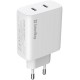 Зарядное устройство ColorWay GaN Mini 50W PD Port PPS USB (Type-C PD 30W + Type-C PD 20W) white