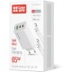 Зарядное устройство ColorWay GaN Mini 65W PD Port PPS USB (USB-2C1A) cable Type-C&Lightning (CW-CHS058PDCL-WT)