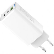 Зарядний пристрій ColorWay GaN Mini 65 W PD Port PPS USB (USB-2C1A) white (CW-CHS058PD-WT) - Фото