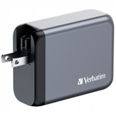 Зарядний пристрій Verbatim GaN 100 W 4 ports (2xUSB-C-100 W, USB-C 65 W/USB-A -3.0) (32202) - Фото
