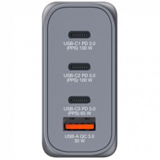 Зарядний пристрій Verbatim GaN 100 W 4 ports (2xUSB-C-100 W, USB-C 65 W/USB-A -3.0) (32202) - Фото