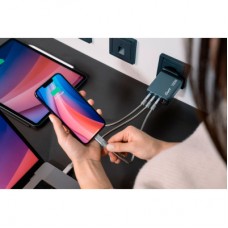 Зарядний пристрій Verbatim GaN 100 W 4 ports (2xUSB-C-100 W, USB-C 65 W/USB-A -3.0) (32202) - Фото