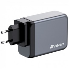 Зарядний пристрій Verbatim GaN 200 W 4 ports (2xUSB-C-100 W, USB-C-65 W/USB-A -3.0) (32204) - Фото