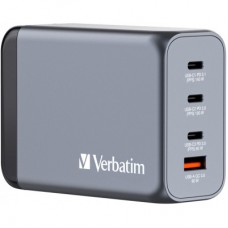 Зарядний пристрій Verbatim GaN 240 W 4 ports (USB-C-140 W, USB-C-100 W, USB-C-65 W/USB-A-3.0) (32205)