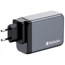 Зарядний пристрій Verbatim GaN 240 W 4 ports (USB-C-140 W, USB-C-100 W, USB-C-65 W/USB-A-3.0) (32205) - Фото
