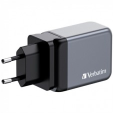 Зарядний пристрій Verbatim GaN 65 W 3 ports (2xUSB-C-65 W/USB-A-3.0) (32201) - Фото