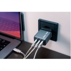 Зарядний пристрій Verbatim GaN 65 W 3 ports (2xUSB-C-65 W/USB-A-3.0) (32201) - Фото