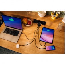 Зарядний пристрій Verbatim MiniGaN 100 W 4 ports (3xUSB-C/1xUSB-A) (32231) - Фото