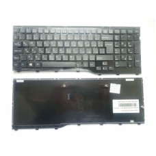 Клавиатура ноутбука Fujitsu LifeBook AH552 черная с черной рамкой UA (A43876)