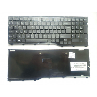 Клавіатура ноутбука Fujitsu LifeBook AH552 чорна з чорною рамкою UA (A43876)
