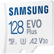 Картка пам'яті Samsung 128 GB microSDXC Class 10 UHS-I U3 V30 A2 EVO Plus+SD Adapte (MC128SA/EU) - Фото
