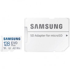 Картка пам'яті Samsung 128 GB microSDXC Class 10 UHS-I U3 V30 A2 EVO Plus+SD Adapte (MC128SA/EU) - Фото