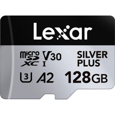 Картка пам'яті Lexar 128 GB microSDXC class 10 UHS-I U3 V30 A2 Professional Silver (LMSSIPL128G-BNANG)