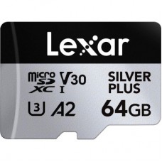 Карта памяти Lexar 64GB microSDXC class 10 UHS-I U3 V30 A2 Professional Silver (LMSSIPL064G-BNANG)