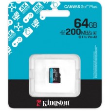 Картка пам'яті Kingston 64 GB microSDXC сlass 10 UHS-I U3 V30 A2 Canvas Go Plus G4 (SDCG4/64GBSP) - Фото