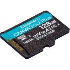 Картка пам'яті Kingston 128 GB microSDXC сlass 10 UHS-I U3 V30 A2 Canvas Go Plus G4 (SDCG4/128GBSP) - Фото