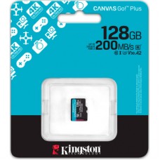 Картка пам'яті Kingston 128 GB microSDXC сlass 10 UHS-I U3 V30 A2 Canvas Go Plus G4 (SDCG4/128GBSP) - Фото