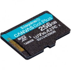 Картка пам'яті Kingston 256 GB microSDXC сlass 10 UHS-I U3 V30 A2 Canvas Go Plus G4 (SDCG4/256GBSP) - Фото