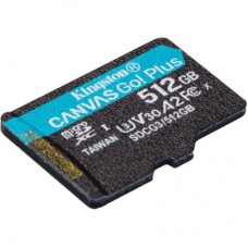 Картка пам'яті Kingston 512GB microSDXC сlass 10 UHS-I U3 V30 A2 Canvas Go Plus G4 (SDCG4/512GBSP) - Фото