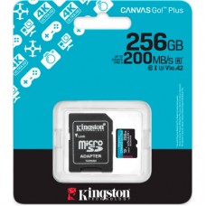 Картка пам'яті Kingston 256 GB microSDXC сlass 10 UHS-I U3 V30 A2 Canvas Go Plus G4 (SDCG4/256GB) - Фото