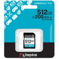 Картка пам'яті Kingston 512GB SDXC lass 10 UHS-I U3 V30 Canvas Go Plus G4 (SDG4/512GB) - Фото