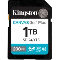 Карта памяти Kingston 1TB SDXC сlass 10 UHS-I U3 V30 Canvas Go Plus G4 (SDG4/1TB)