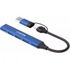 Концентратор Canyon hub DS-02 4in1 USB-A/C Blue (CNS-TDS02BL) - Фото