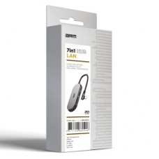 Концентратор Armorstandart Angle USB-C to HDMI 4K, RJ45, PD, 2USB, SD, microSD Grey (ARM86022) Концентратор Armorstandart Angle USB-C to HDMI 4K, RJ45, PD, 2USB, SD, microSD Grey (ARM86022) - Фото