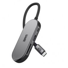 Концентратор Armorstandart USB-C to HDMI 4K, RJ45, PD, 2USB, SD, microSD Grey (ARM69365) Концентратор Armorstandart USB-C to HDMI 4K, RJ45, PD, 2USB, SD, microSD Grey (ARM69365) - Фото