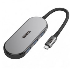 Концентратор Armorstandart USB-C to HDMI 4K, PD, 3USB, SD, microSD Grey (ARM69366) Концентратор Armorstandart USB-C to HDMI 4K, PD, 3USB, SD, microSD Grey (ARM69366) - Фото