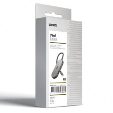 Концентратор Armorstandart USB-C to HDMI 4K, PD, 3USB, SD, microSD Grey (ARM69366) Концентратор Armorstandart USB-C to HDMI 4K, PD, 3USB, SD, microSD Grey (ARM69366) - Фото