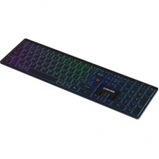 Клавиатура Canyon HKB-W11 Slim Dual Mode Wireless/Bluetooth RGB UA Black (CNS-HBTK11B) - Фото