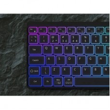 Клавиатура Canyon HKB-W11 Slim Dual Mode Wireless/Bluetooth RGB UA Black (CNS-HBTK11B) - Фото