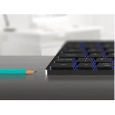 Клавиатура Canyon HKB-W11 Slim Dual Mode Wireless/Bluetooth RGB UA Black (CNS-HBTK11B) - Фото