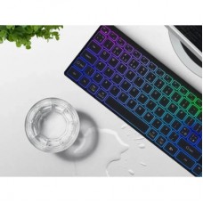 Клавиатура Canyon HKB-W11 Slim Dual Mode Wireless/Bluetooth RGB UA Black (CNS-HBTK11B) - Фото