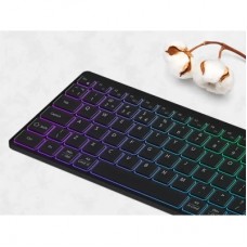 Клавиатура Canyon HKB-W11 Slim Dual Mode Wireless/Bluetooth RGB UA Black (CNS-HBTK11B) - Фото