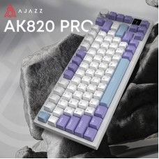 Клавіатура Ajazz AK820 Pro Gift Switch Purple RGB USB/Wireless/Bluetooth UA Purple (AK820PRO-G-PWB) - Фото