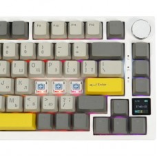 Клавиатура Epomaker AK820 Pro 75 Flying Fish Switch Hot-Swap RGB USB/Wireless/Bluetooth UA White - Фото