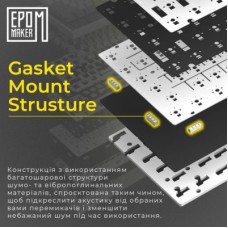 Клавиатура Epomaker AK820 Pro 75 Flying Fish Switch Hot-Swap RGB USB/Wireless/Bluetooth UA White - Фото