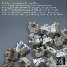 Клавиатура Epomaker AK820 Pro 75 Flying Fish Switch Hot-Swap RGB USB/Wireless/Bluetooth UA White - Фото