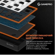 Клавиатура GamePro MK130G Pro Outemu Red Switch Hot-Swap 60 RGB USB/Wireless/Bluetooth Black (MK130G Pro) - Фото