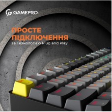Клавиатура GamePro MK130G Pro Outemu Red Switch Hot-Swap 60 RGB USB/Wireless/Bluetooth Black (MK130G Pro) - Фото