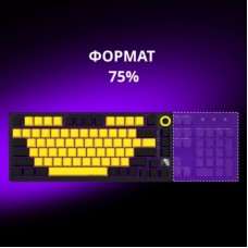 Клавиатура Lorgar KBP7075W Pro RGB Wireless/Bluetooth/USB UA Black/yellow (LRG-KBP7075W-YL-US) - Фото