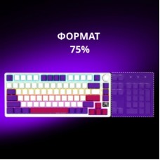 Клавиатура Lorgar KBP7075W Pro RGB Wireless/Bluetooth/USB UA White (LRG-KBP7075W-WH-US) - Фото