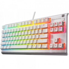 Клавіатура SteelSeries Apex 3 TKL USB UA White (64819) - Фото