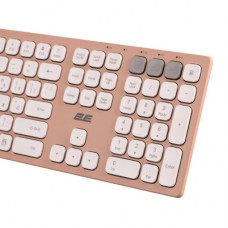 Клавіатура 2E KS270 109key Wireless UA Rose/White (2E-KS270WBPN_UA) - Фото